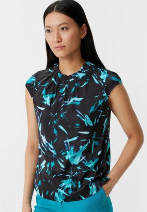 comma MIT ALLOVER PRINT - Bluse - schwarz