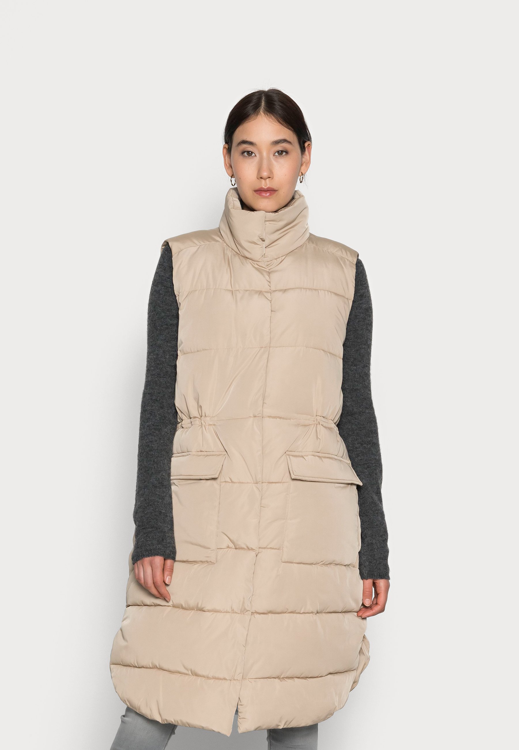 Moss Copenhagen KAYSA WAISTCOAT - Waistcoat - cornstalk/beige - Zalando .co.uk