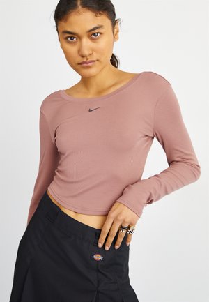 Top s dlouhým rukávem - smokey mauve/black