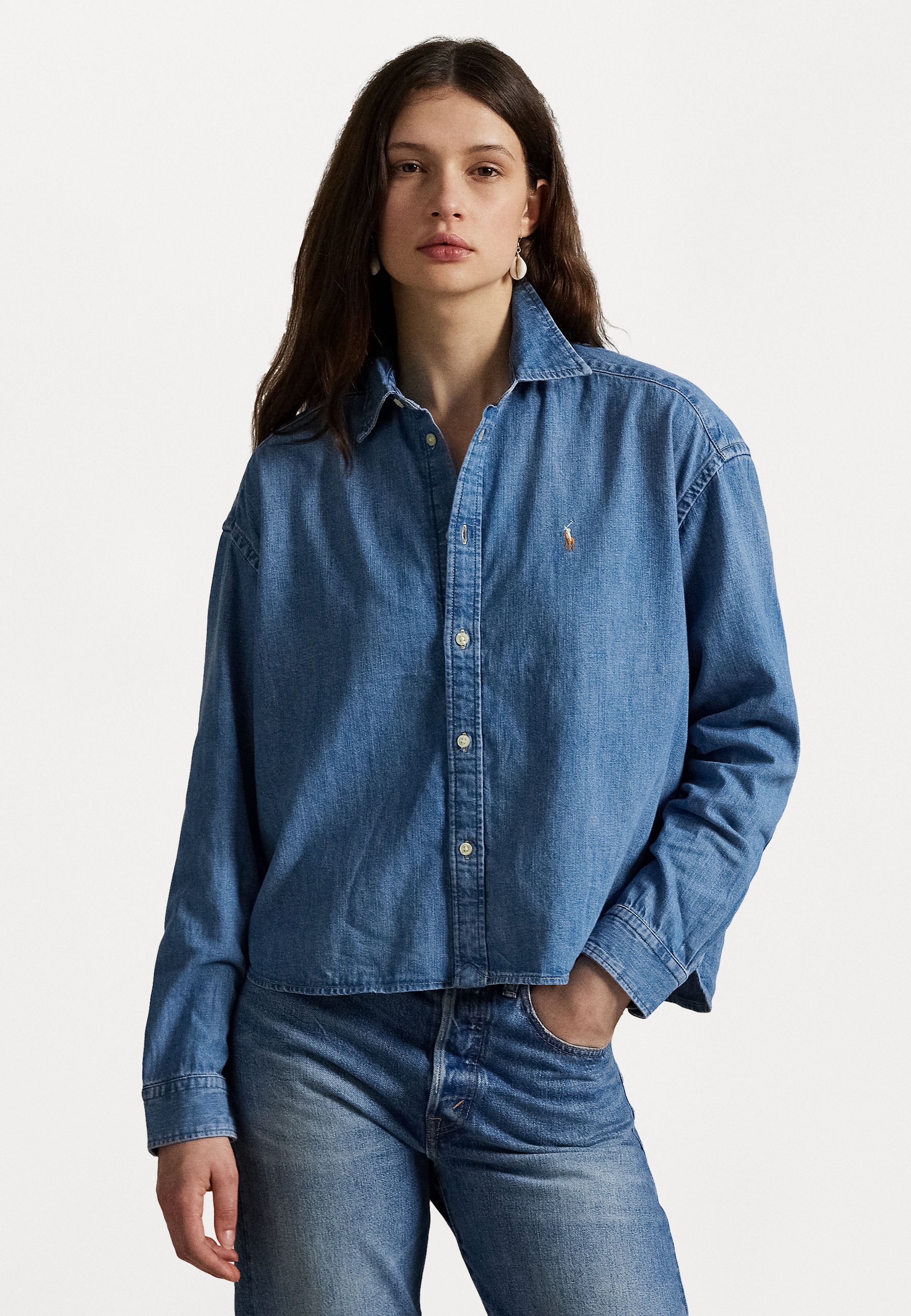 Lauren Ralph Lauren RODIEL RELAXED FIT DENIM SHIRT - Blus