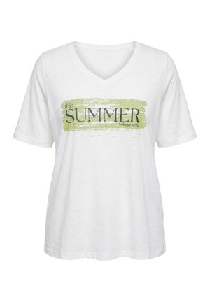 Ulla Popken, SUMMER SHORT SLEEVE GRAPHIC TEE - T-shirt imprimé - off-white