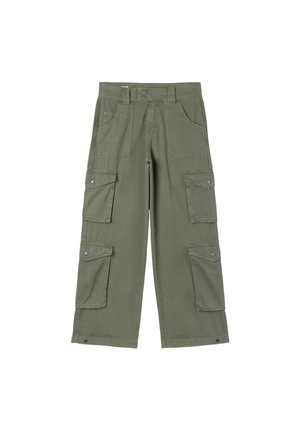 Stradivarius, STRAIGHT CARGO TROUSERS - Pantalon cargo - green