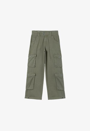 Stradivarius, STRAIGHT CARGO TROUSERS - Pantalon cargo - green
