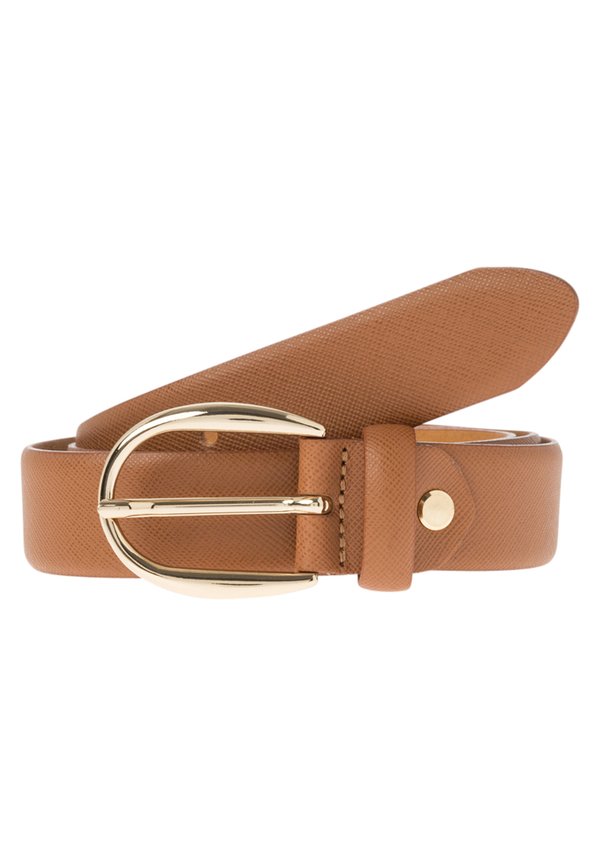 BOSSED AND LINED BELT - Belt - cognac4