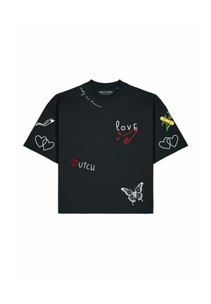 Mira Paris, TATTOO SWEET OVERSIZED BOXY TEE 26 UNISEX - T-Shirt print - black