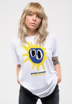PRIMAL SCREAMADELICA BOYFRIEND FIT - Print T-shirt - white