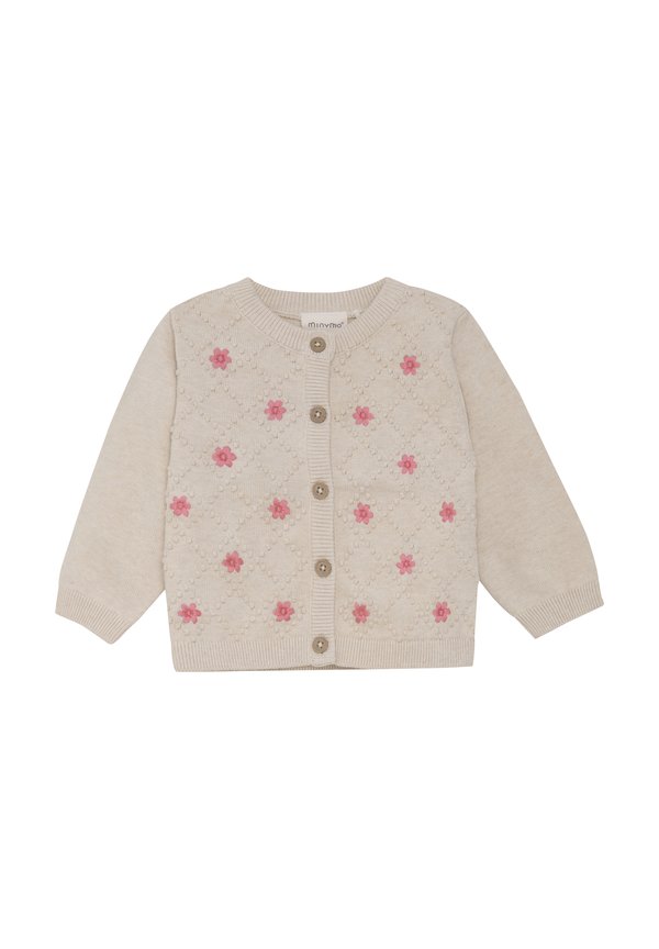 Strickjacke - light beige melange