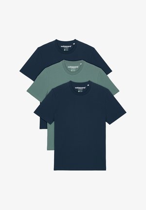 watapparel, 3ER MULTIPACK - T-shirt basique - french navy green bay french navy
