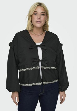 NORMAL GESCHNITTEN KRAGEN CURVE BALLONÄRMEL - Bluse - black