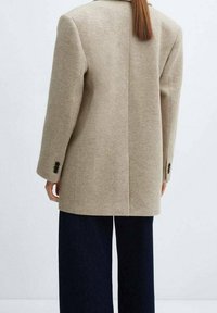 Mango Abrigo corto - mottled light grey