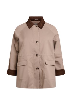 Zizzi FRÜHLINGS  MIT KONTRASTIERENDEN  ETAILS - Parka - desert taupe