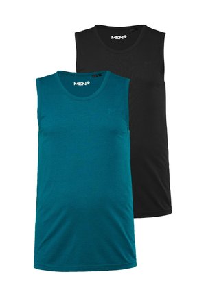 TANK BASIC 2ER PACK RUNDHALS - Top - smoke blue