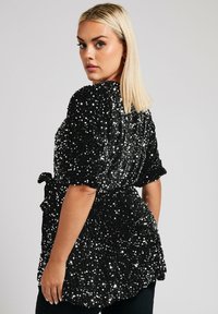 Yours Clothing SEQUIN - Blouse - black