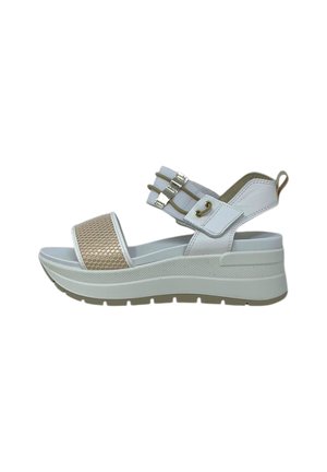 Sandali con plateau - white