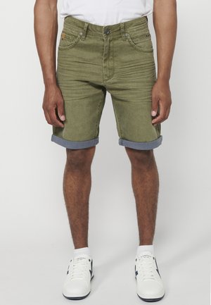 REGULAR STRETCH BERMUDA  - Jeans Shorts - oliva   olive