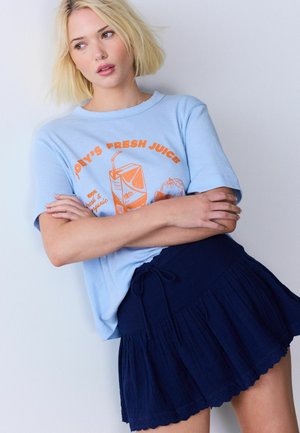 Next, REGULAR FIT - PULL ON MINI SKIRT . - A-vonalú szoknya - navy