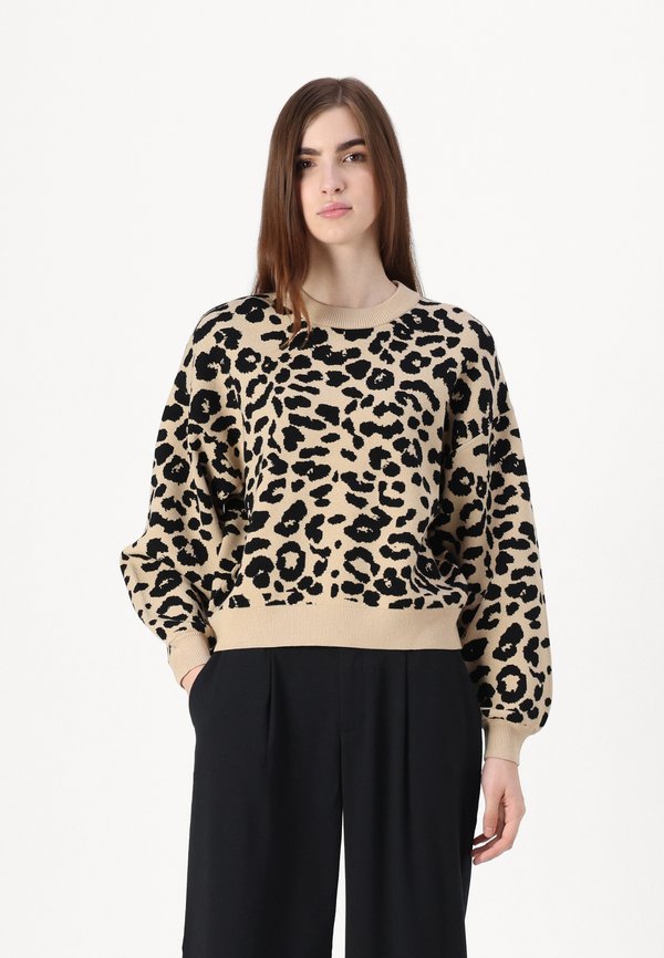 NMCHARLOTT O NECK - Strickpullover - beige