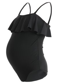 JoJo Maman Bébé RUFFLE SWIMSUIT - Maudymosi kostiumėlis - black