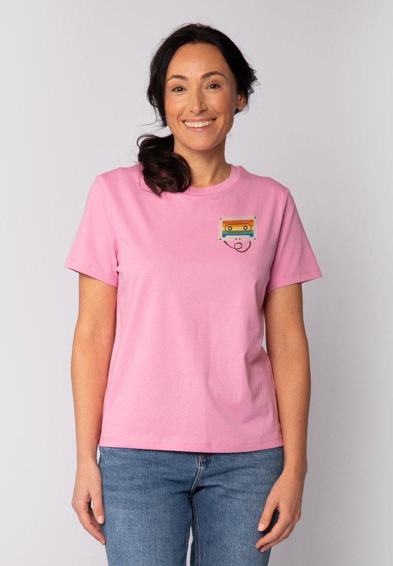 watapparel RAINBOW CASSETTE - T-shirt print - bubble pink