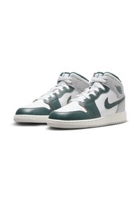 Jordan AIR JORDAN 1 MID SE UNISEX - Sneakers high - white oxidized green-sail-neutral grey