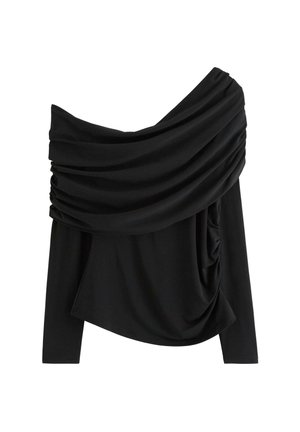 Lindex, LINDEX LONG-SLEEVED TOP WITH COWL NECK LINDEX - Maglietta a manica lunga - black