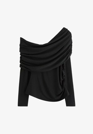 Lindex, LINDEX LONG-SLEEVED TOP WITH COWL NECK LINDEX - Maglietta a manica lunga - black