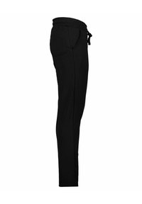 Zwarte joggingsbroek van zachte katoenmix, met een elastische tailleband, verstelbaar trekkoord en zijzakken. Rechtestrik ontwerp.