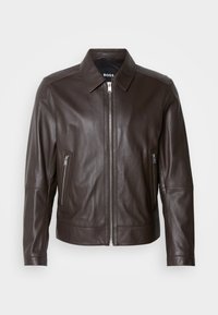 MAPSON - Leather jacket - open brown