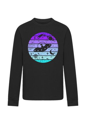 RETRO ALIEN SPACE SUNSET - Langarmshirt - schwarz