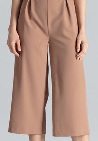 Figl JUMPSUIT WITH WIDE LEGS 7/8 - Jumpsuit - brown