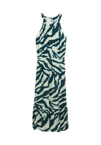 AMERICAN NECKLINE - Dolga obleka - abstract teal zebra print