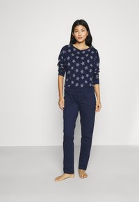 TOM TAILOR Pyjamapaita - blue dark allover