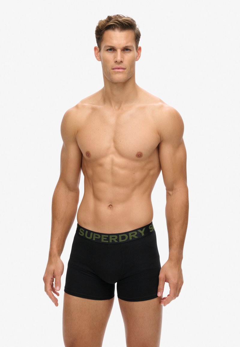 Superdry & Co 3 PACK - Boxers - asphalt grit winter kahki grit black