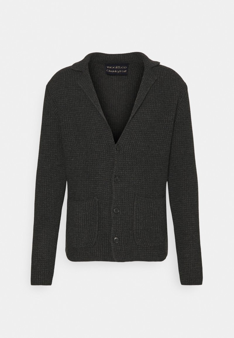 Wool & Co Chaqueta de punto - anthracite
