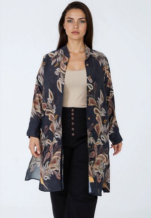 LONGUE EN IMPRIME CREPE QUALITE PREMIUM  - Overhemdblouse - noirocreboise