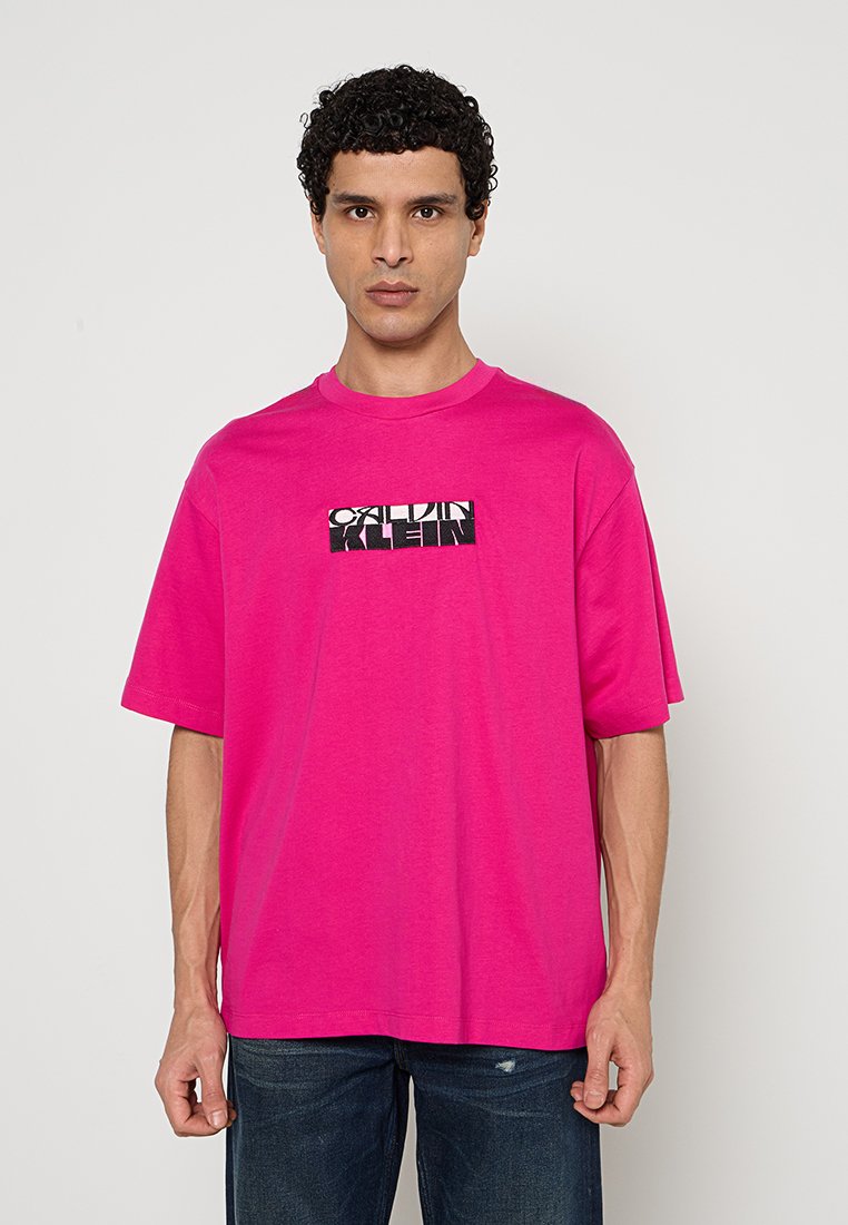 Calvin Klein Jeans T-shirt print paars