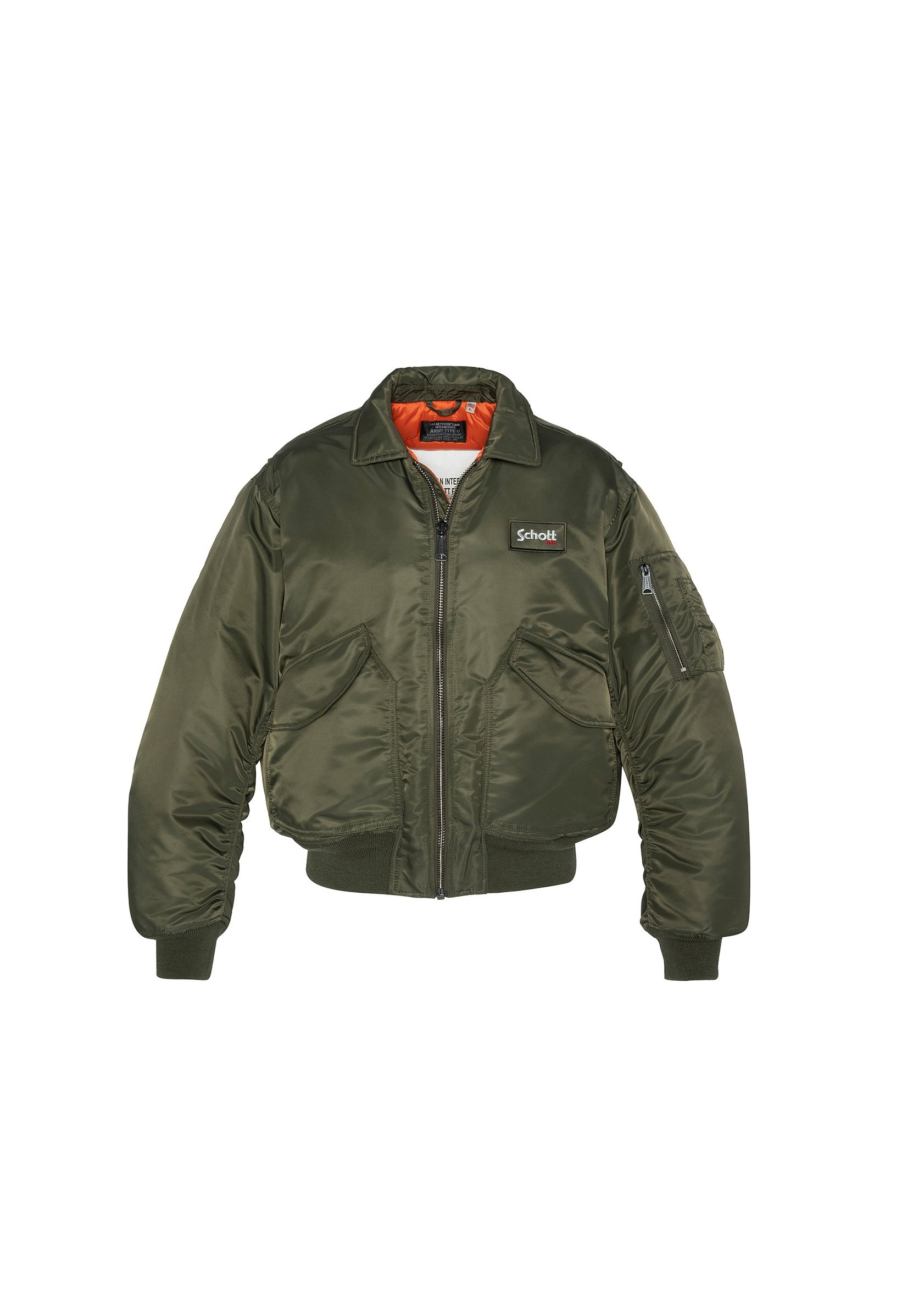 Schott Bomber Jacket - kaki army/green - Zalando