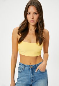 Koton CROP TANK THIN STRAPPY  - Top - yellow