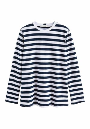 LONG SLEEVE - Top s dlhým rukávom - navy white