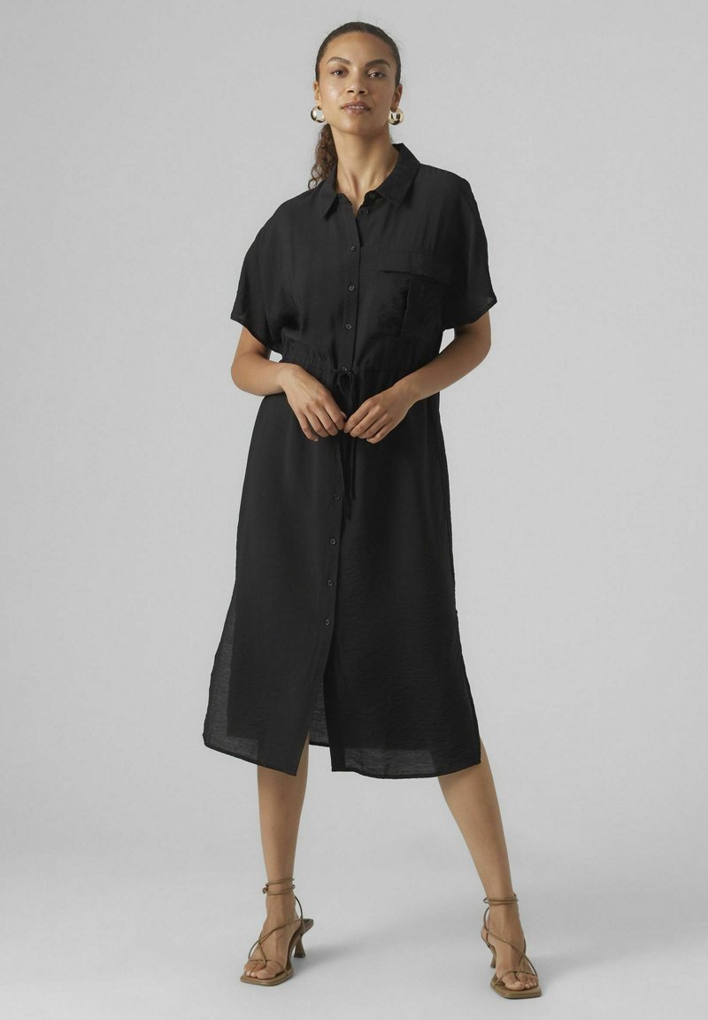 VERO MODA Vestido De Mujer Vmlavender SL Calf Dress Noos, Black