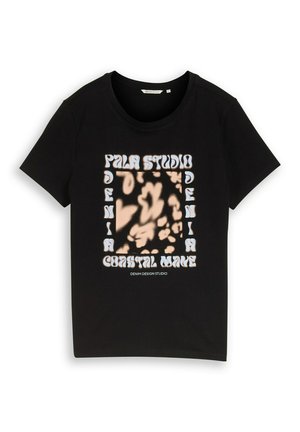 TOM TAILOR DENIM, TOM TAILOR DENIM T-SHIRT T-SHIRT MIT PRINT - T-shirt con stampa - deep black