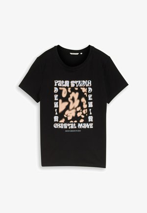 TOM TAILOR DENIM, TOM TAILOR DENIM T-SHIRT T-SHIRT MIT PRINT - T-shirt con stampa - deep black