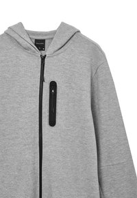 Calliope TECNICA CON CAPPUCCIO - Felpa con zip - grigio