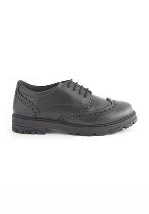 SCHOOL CHUNKY BROGUES WIDE FIT G - Nauhakengät - black