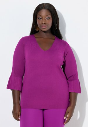 V-NECK - Trui - berry