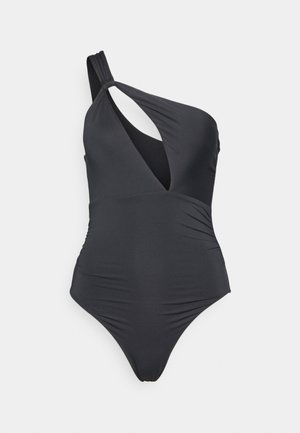 COLLECTIVE ONE SHOULDER ONE PIECE - Swimsuit - black