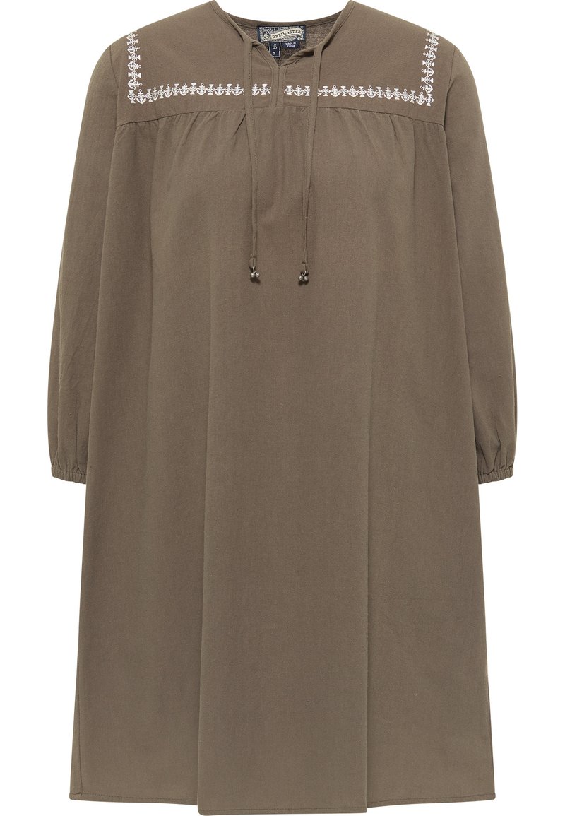 dreimaster Jurk olijfgroen