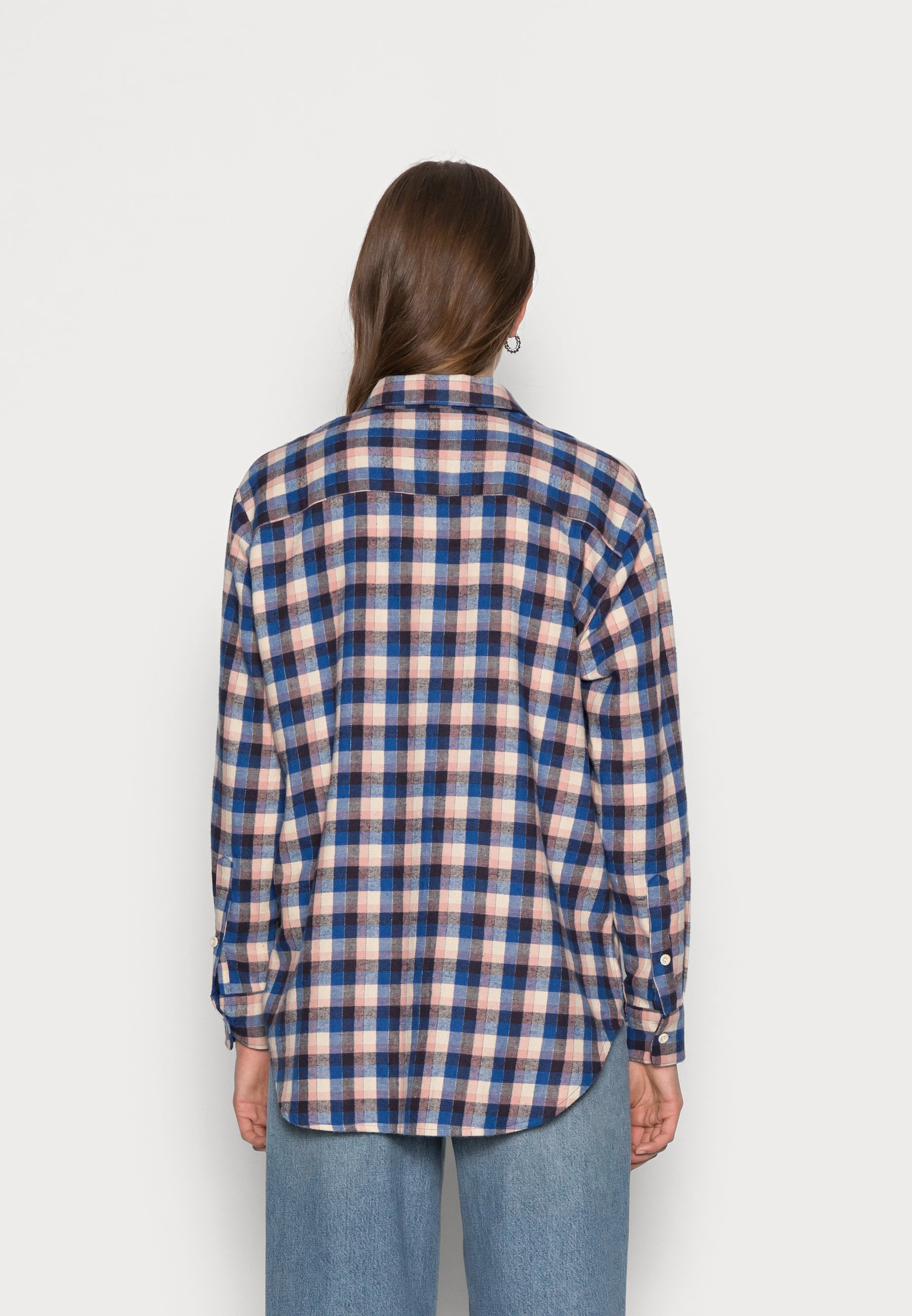 Damen SUNDAY BLUE PINK CHECK PLAID - Hemdbluse Damen SUNDAY BLUE PINK CHECK PLAID - Hemdbluse