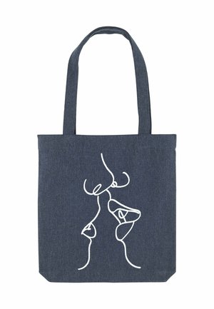 KISS PRINT - Shopping bag - blue