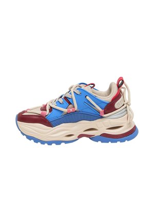 Sneakers basse - cream red blue